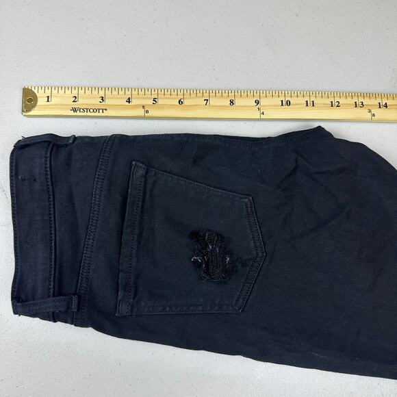 J Brand Revolve Women's Overexposure Distressed Black Ankle Capri Jeans‎ Size 26 - Picture 10 of 11